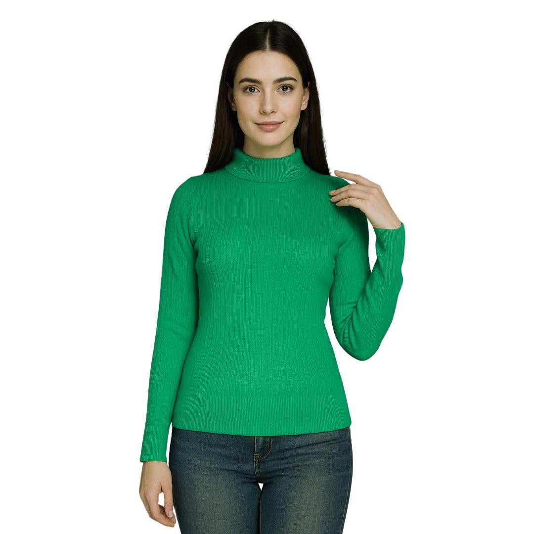 top ten Free Size Thin Body Hug Stylish top for Layering Highneck/Turtleneck Rib Knit skivi/Pullover for Women(Made in India)-picture-32
