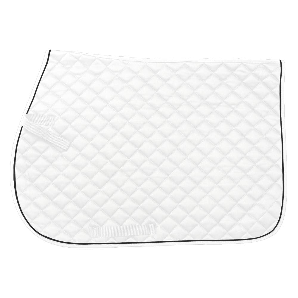 Tough 1 EquiRoyal Square Quilted Cotton Comfort English Saddle Pad, Pink — view 3