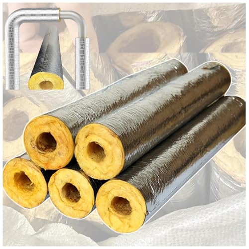 Tubo aislante de lana de vidrio,núcleo de lana de roca,1m de longitud,adecuado for el aislamiento de tuberías industriales con el fin de evitar la congelación y la entrada de humedad.(165mm,50mm)