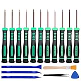 1 pièce Lot de 17 tournevis de précision Tri-Wing PH - Tournevis étoile magnétique - Convient pour la réparation d\'appareils électroniques tels que Switch, PS3/4/5, Xbox et drones - Boîte de rangement
