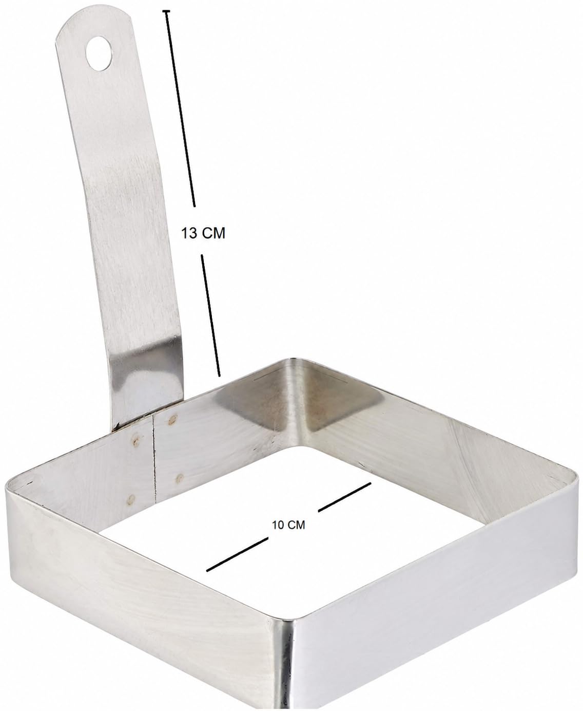 Dynore Stainless Steel 4 Square Egg Ring with Handle 1
