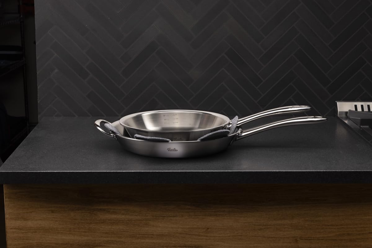 Fissler M5 Pro-Ply® Padella in acciaio inox, 20 cm, prodotta in Germania, materiale multistrato Pro-Ply™ a 5 strati, senza rivetti, acciaio inox 18/10, induzione