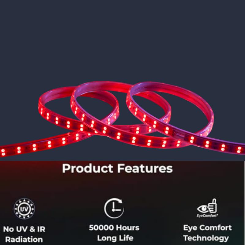 Image of Vespa 10 Meter Waterproof LED Strip Light Green - Energy Saving Rope Light for False Ceiling, Room Decor, Diwali, Christmas & Home Decoration
