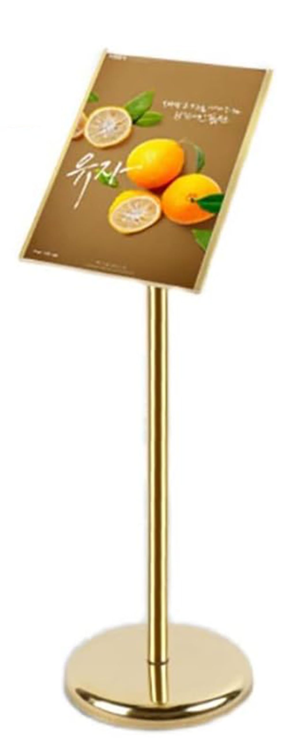 Soporte de pie ajustable para carteles y menús, soporte de aluminio resistente para visualización horizontal y vertical
