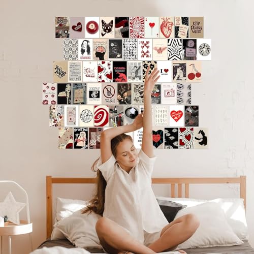 Image of 60 pcs Downtown Girl Room Decor, Coquette y2k 2000's Grunge Posters, TV Girl Lana Del Rey Retro Music Wall Art for Bedroom, Trendy Vintage Funky College Dorm Wall Collage Kit Aesthetic Pictures (Downtown)