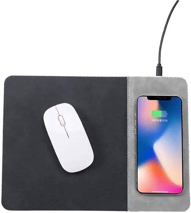 Wireless Şarj Mouse Pad, Gri