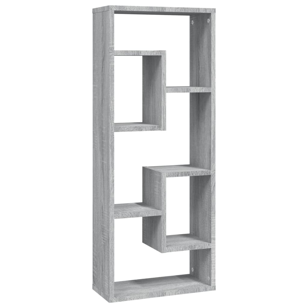 vidaXL Wall Shelf in Grey Sonoma - 36x16x90 cm Modern Style Engineered Wood with Moisture Resistance - Ample Storage Space for Organisation — image 1