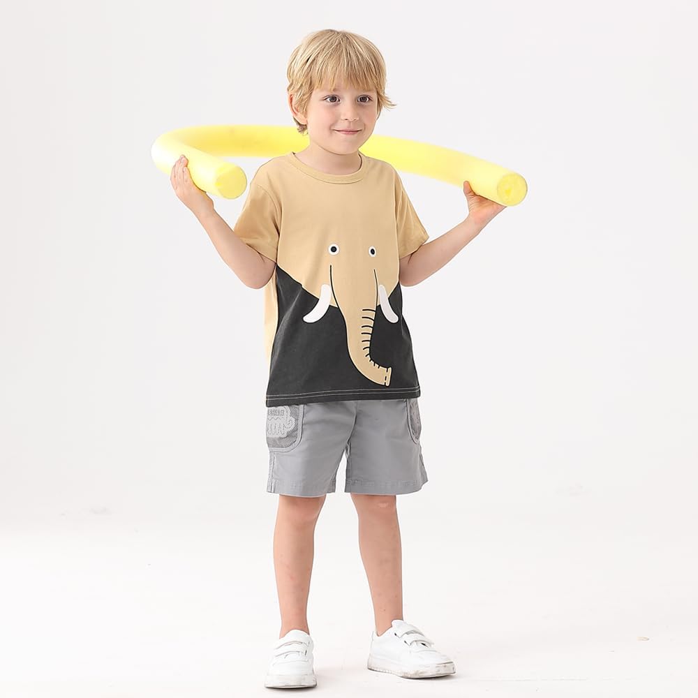 GFQLONG Toddler Baby Boys 3 Pack Crewneck Cotton Short Sleeve T-Shirt, Baby Summer Cute Cartoon Print Tees Shirts - Image 5