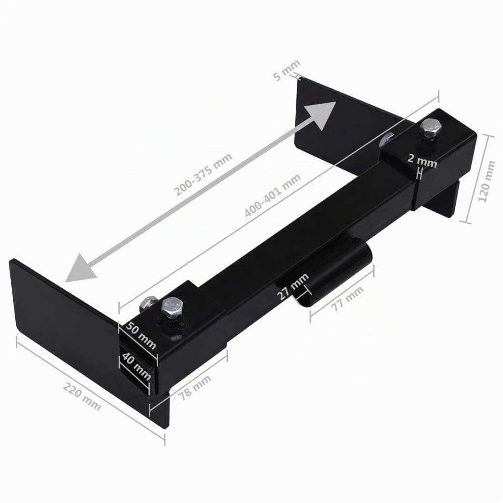 vidaXL Schneeschild für Rasentraktor Rasenmäher mit Adapter Anbausatz 3 Winkeleinstellungen Räumschild Schneepflug Schneeschieber 100cm