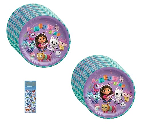 Gabbys Dollhouse Birthday Party Supplies Bundle Includes 16 Lunch...