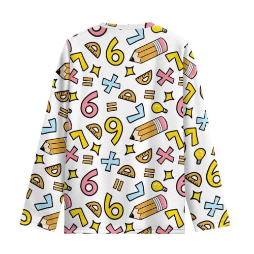 Image of WELLFLYHOM Long Sleeve T-Shirt for Boys Girls 3-16 Years Old Tee Tops Crewneck Pullover Shirts Fall Outfits