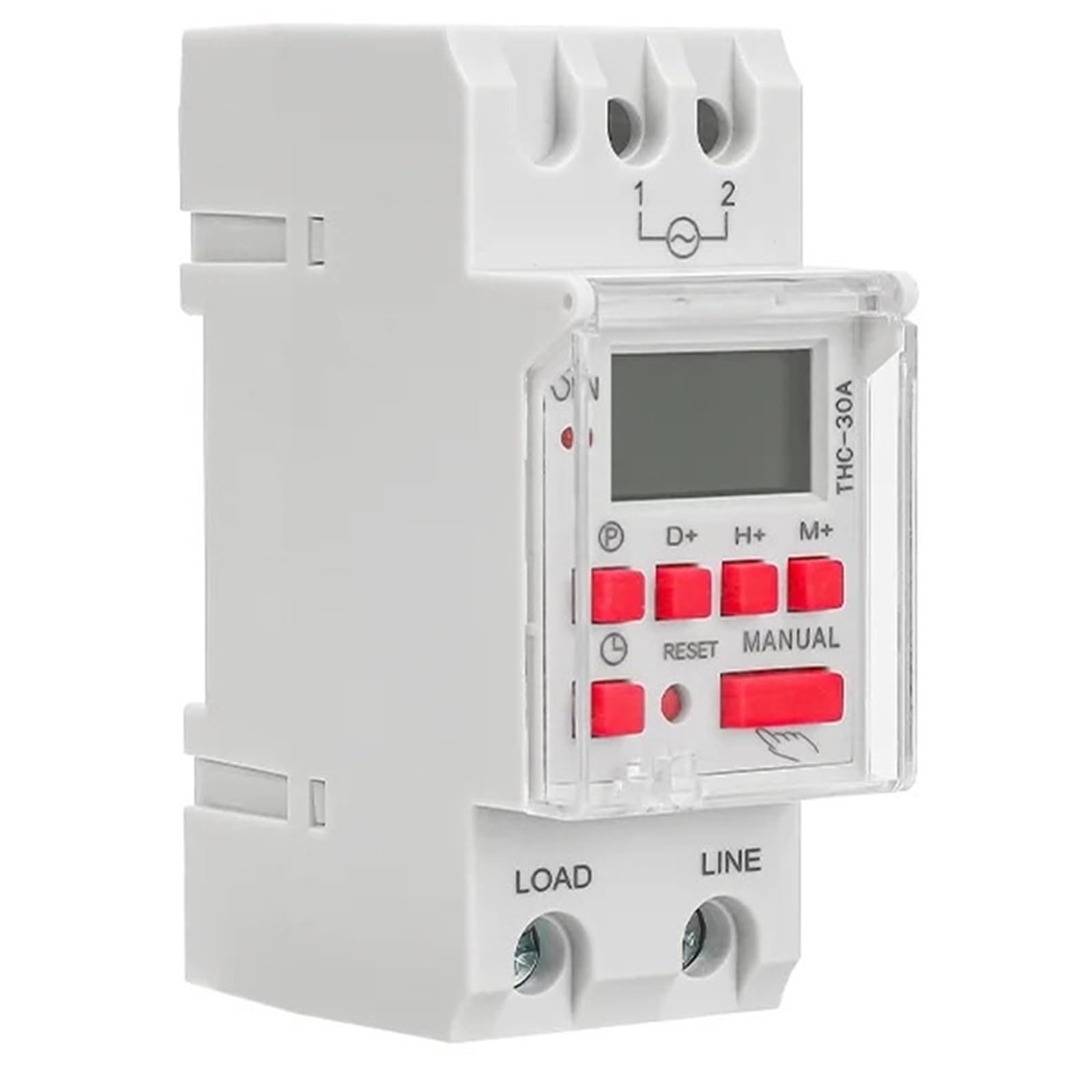 30A 15A 220V LCD Digital Weekly 7 Days Programmable Digital Timer Switch Relay Din Rail Controller(THC-15A 220V)