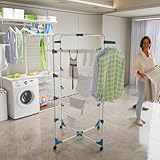 Zoom IMG-1 bricozone stendibiancheria verticale con rotelle Zoom IMG-1 bricozone stendibiancheria verticale con rotelle