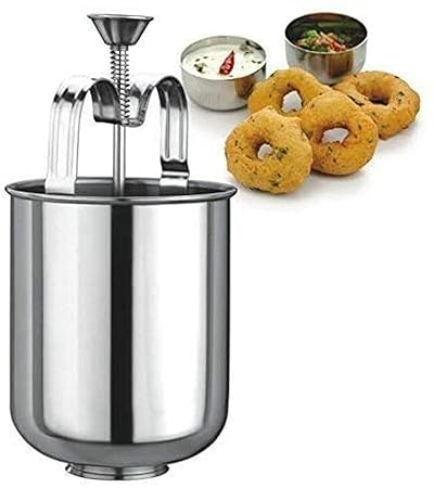 Dharm Enterprise Maker Plastic Menduvada Machine vada Maker Mini Donut Mould Easy Fast Portable Maker Dispenser Medu Vada Maker Handle Menduvada Maker Easy to Make