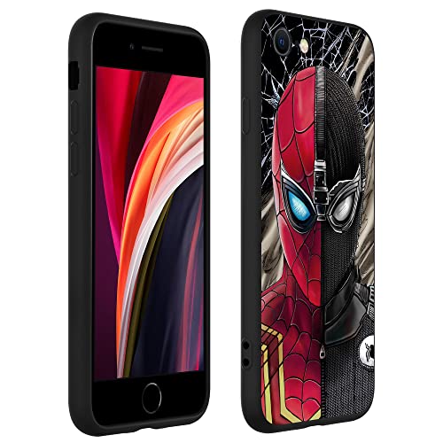 King Dragon Pattern Case For Iphone Se 2022 & Iphone Se 2020, With Us Superhero Character, Compatible Wireless Charging Silicone Iphone 7 & Iphone 8 Case Black #TOP2