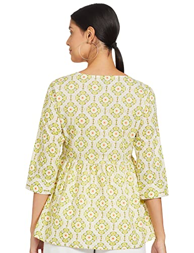 Image of Amazon Brand - Myx Women's Cotton Regular Kurta (Available in Plus Sizes)