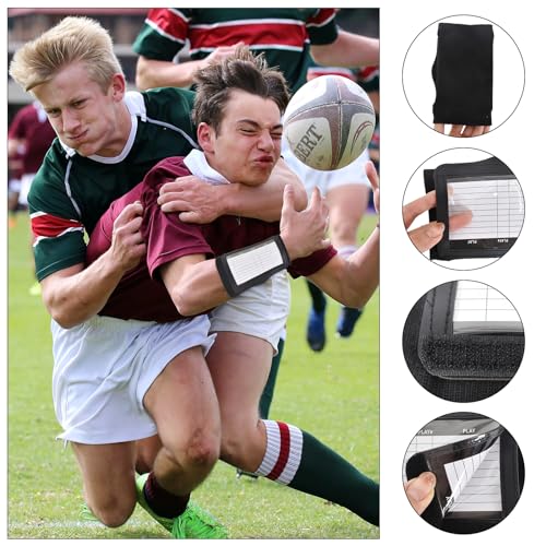 Football Play Wristbands Sports Wristband Playbook Wristband with 2 Playsheet Compartments Wristband Football Coaching Board Wrist Brace Playbooks For Various Sports - Image 4