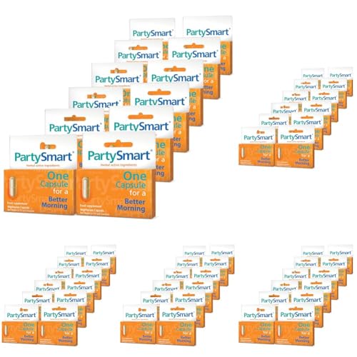 Himalaya PartySmart ofrece apoyo para una noche divertida y una mejor mañana, 12 Cápsulas. (Paquete de 5)