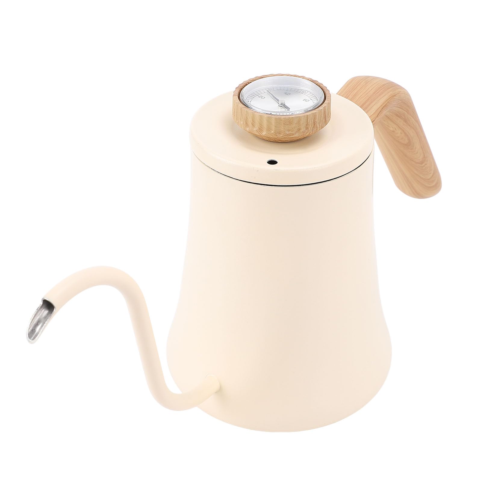 Emoshayoga Bollitore da caffè a Collo di Cigno in Acciaio Inossidabile con Coperchio con Termometro per un Versamento Regolare, Ideale per la Domestica