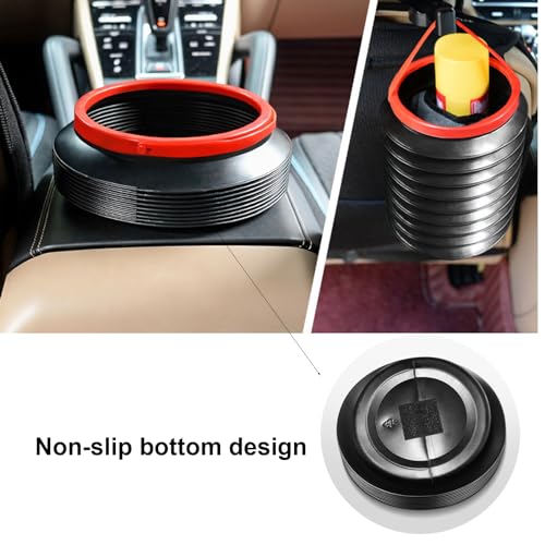 Image of 4L Collapsible Car Trash Can Small Car Trash Bin Pack of 5 Portable Travel Trash Can Car Garbage Can Cup Holder with 2PCS Vehicle Hook for Car Accessories Home Office Camping