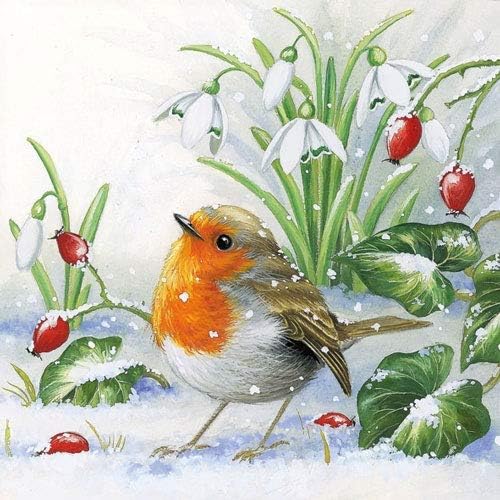 Ambiente Napkins Christmas Robin