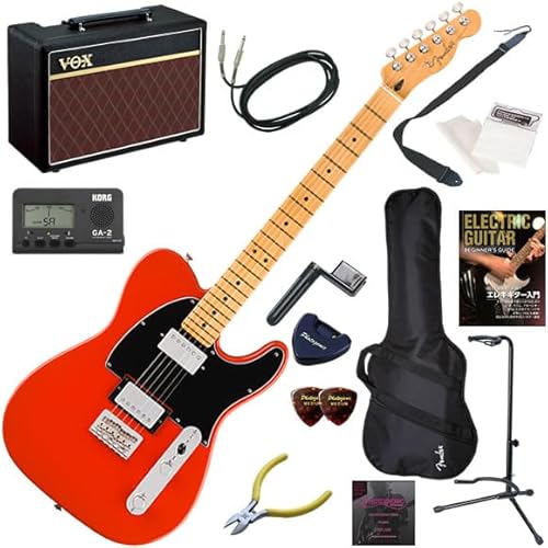 【セット品】FENDER エレキギター初心者入門 メキシコ製テレキャスター Pathfinder10が入った本格14点セット PlayerII Telecaster HH/CRR/M(コーラルレッド/メイプル指板)