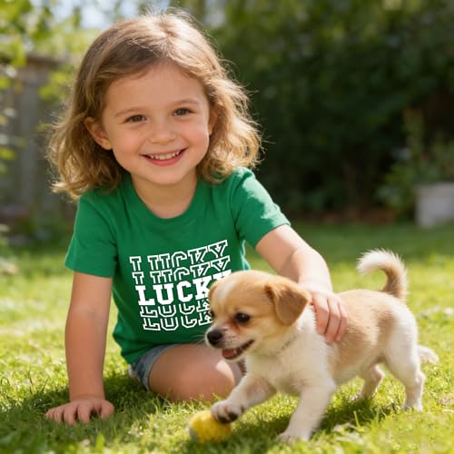 Image of Tkria Toddler Boys St Patricks Shirts Kids Clover Shamrock T-Shirt Baby Dinosaur Gnome Lucky Dude Short Sleeve Green Tops