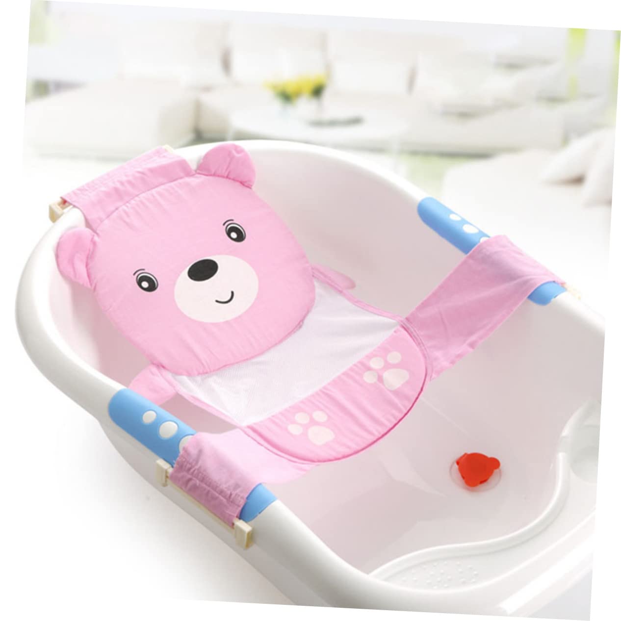 VICASKY Strap Holding Bather Baby Bath Seat Bathing Support Net Baby Bather Breathable Mesh for Newborn's Bathing