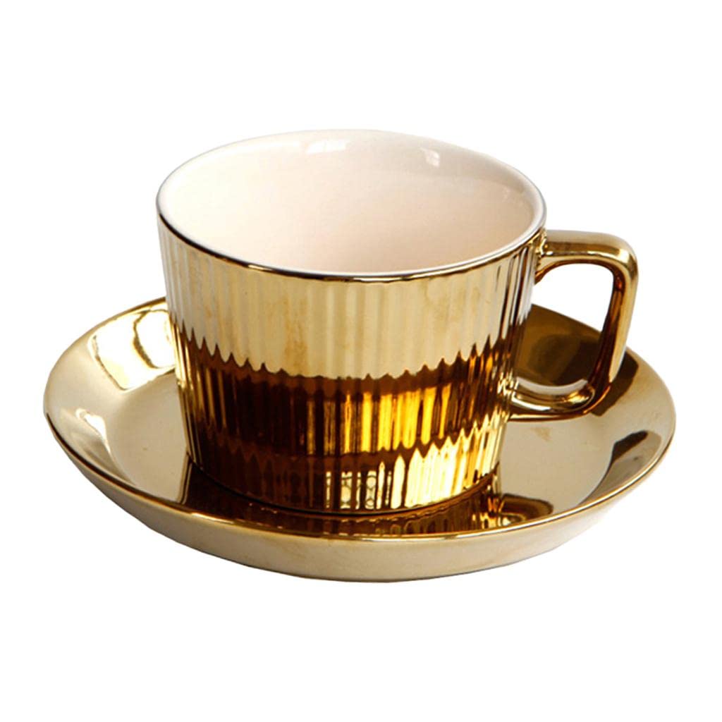 Amazon｜金メッキ茶/コーヒーカップ＆ソーサーセット｜カップ