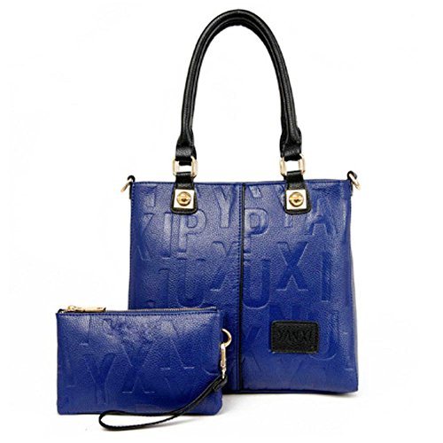 La mejor selección de Bolsas para Dama en Monterrey los 5 más buscados. 43 Bolsos de mujer Hobo Bolso de hombro de cuero de la PU de gran capacidad bolsas, Azul / Patchwork, L