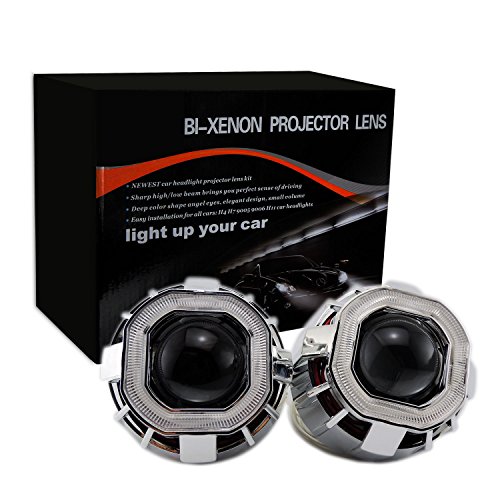 Details About New 2.5" Bi-Xenon HID Projector Kit Lens Car Xenon HID KIT Retrofit Light AC 35W (4300K)