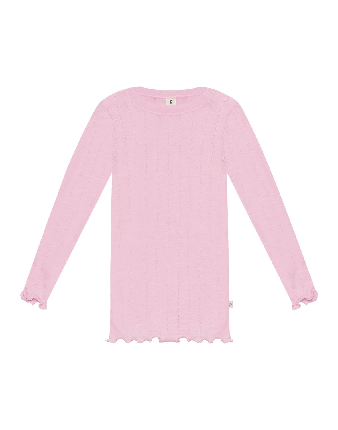 DILLING Baby Langarmshirt aus Wolle/Seide mit Pointelle Details