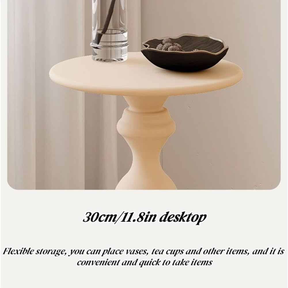 Creative-SD Iron Side Table – Narrow Round Top End Table, Minimalist Nightstand, Versatile Coffee Table for Living Room, Modern Home Décor, Stylish Accent Furniture