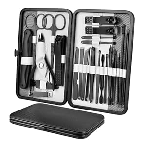 GMOIUJ Portable Case Nail Tongs Manicure Tool Set Nail Clippers Pedicure Set Beauty Set For Travel