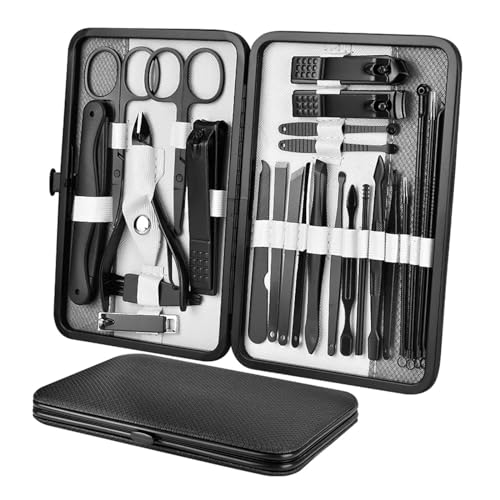 MQPALZKD Estuche portátil Pinzas for uñas Juego de Herramientas de manicura Cortaúñas Juego de pedicura Juego de Belleza for Viajes