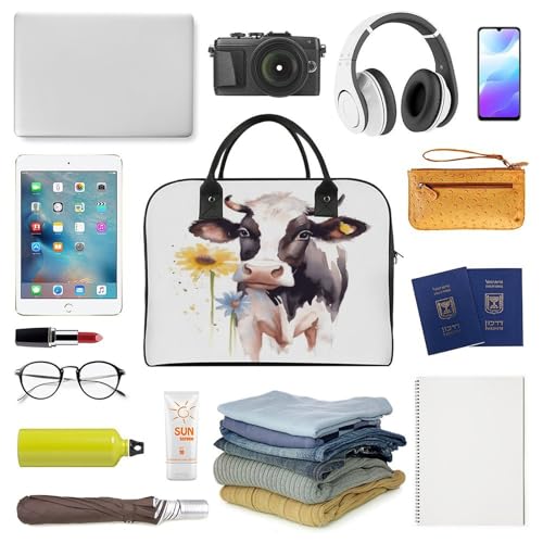 Bolso tote de acuarela con margaritas, nylon, gran capacidad miniatura 5