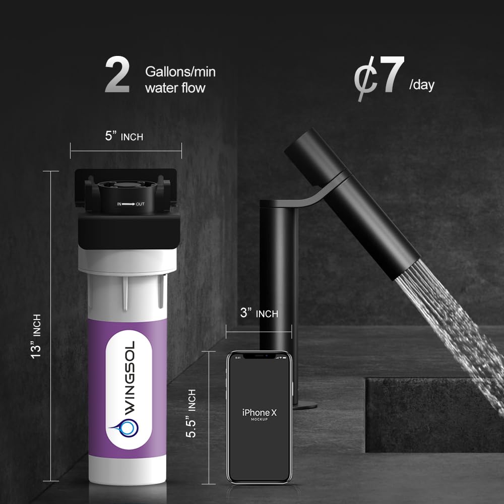 WINGSOL Under Sink Water Filter System Reduce Chlorine PFAS PFOA PFOS Odor Sediment NSF ANSI 42 53 Improve — view 5
