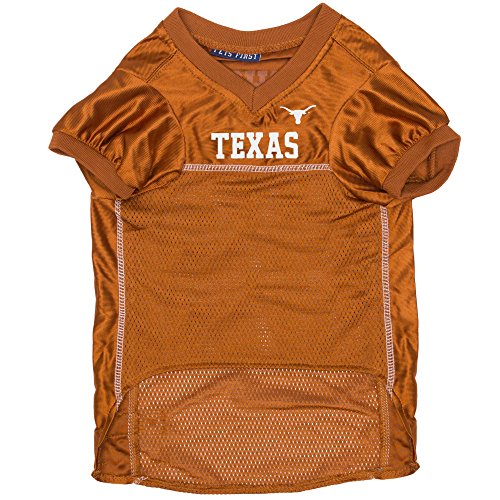 Image of Pets First Collegiate Texas Longhorns Dog Mesh Jersey, X-Small