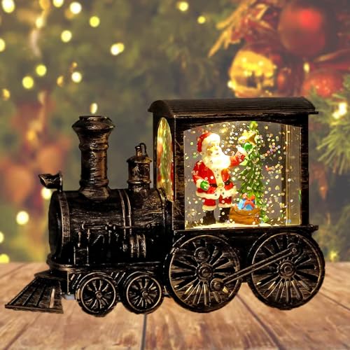 Weihnachts Schneekugel Laterne, Weihnachtsdekoration LED Vintage...