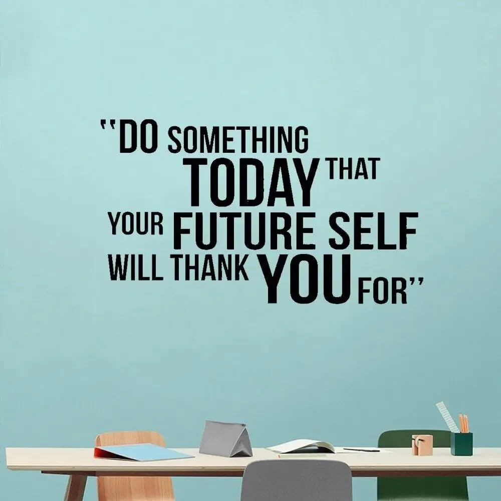 Do Something Today Motivational Quote Wall Decal Vinyl Lettering Sticker Murals for Gym Home 24x42cm