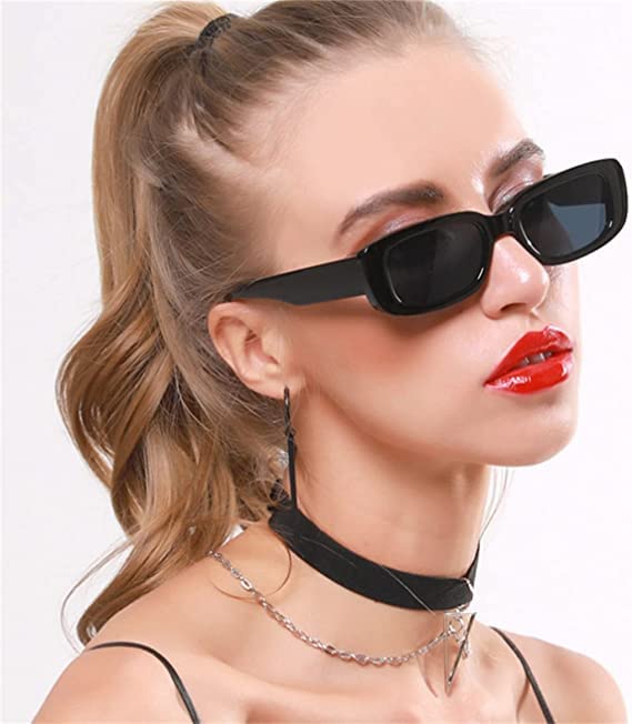 SORVINO Rectangle Sunglasses for Women Men Trendy Retro 90s Sunglasses Fashion Vintage Black Square Frame Eyewear Y2K2