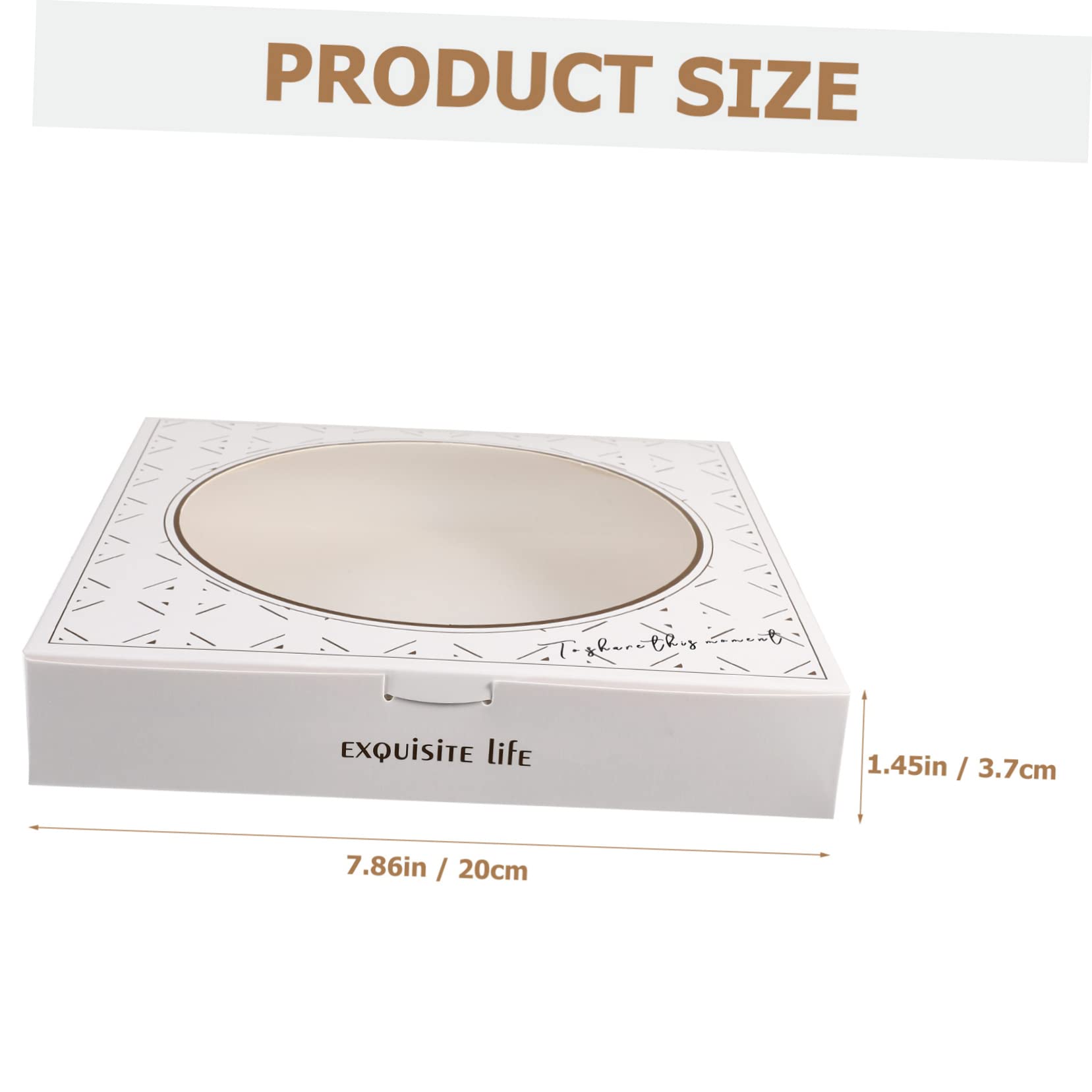 COLLBATH 20pcs Pizza Box Window Pizza Case Small for Takeout Sturdy Paper Containers for Restaurant Use