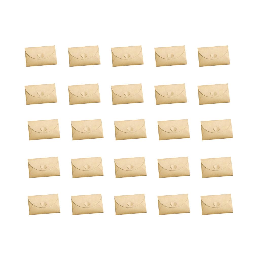 100pièces Enveloppes Papier Kraft Avec Fermoir Forme De Cœur Pour Cartes Enveloppes De Rangement Fermoirs Forme De Cœur Fournitures De Bricolage