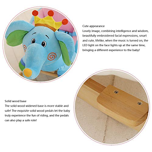 ZhaoXH-Schaukelpferd Blauer Elefant Kinder Schaukelpferd Spielzeug Holz Schaukelpferd Kleinkind Schaukelstuhl Kind… – Bild 8