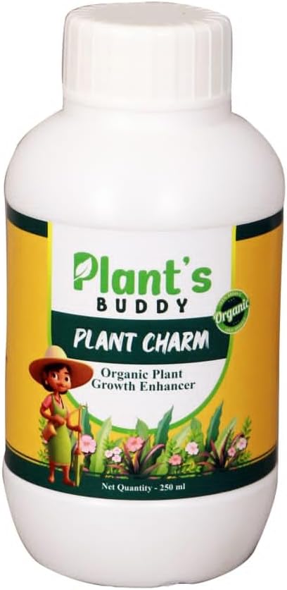 Plant Charm โ Organic Plant Growth Enhancer | Seaweed Extract, Humic Acid for Plants, Amino and Fulvic Acid | Plant Booster for Flowering & Fruit Quality - 250ml