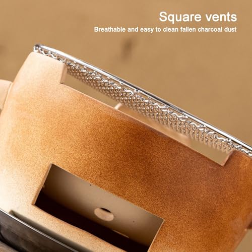 For 2-5 People Clay Charcoal Stove, Pottery Barbecue Stove, Vintage Clay Grilling Stove, Outdoor Charcoal Stove, Camping Barbecue Tool(Large) - Image 4