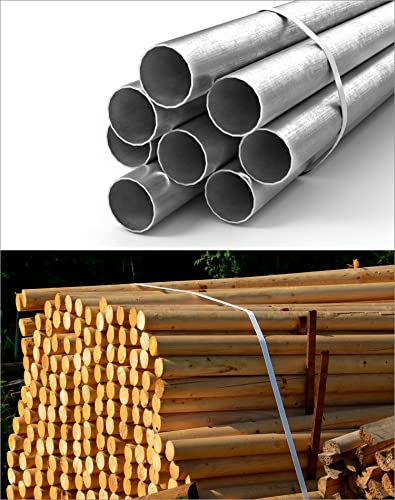 qwork 3434 x 164039 woven cord strapping roll heavy duty polyethylene braided rope strap roll 1830 lb strong break strength 634 x 334 core strength and flexibility white