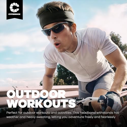 5 Pack Running Headbands, Workout Sweat Band Moisture Wicking Sports Headband for Men/Women - Image 6