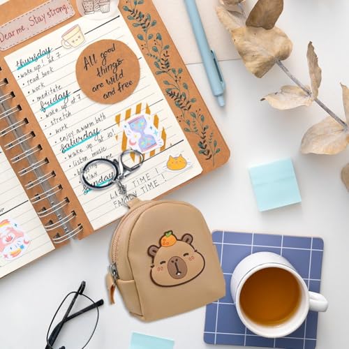 Cute Wallet for Women, Capybara Coin Purses, Girls Wallet with Zipped, Pu Leather Coin Purse, Credit Card Holder, Cartoon Coin Purse Gifts for Women Girls4