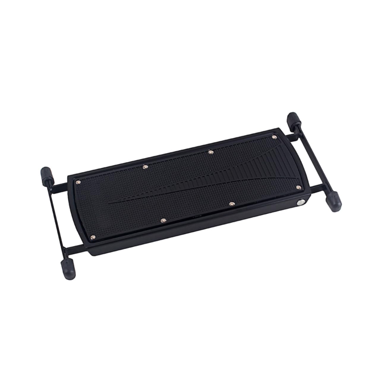Yardwe Poggiapiedi per Chitarra Nero in Ferro, Regolabile e Pieghevole, Pad Antiscivolo, Supporto Stabile per Basso e Chitarra